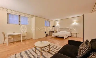 Un ou plusieurs lits dans un hébergement de l'établissement Appartement Paris 7e Invalides Tour Eiffel