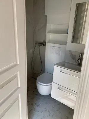 Salle de bains dans l'établissement Superbe appartement Tour Eiffel