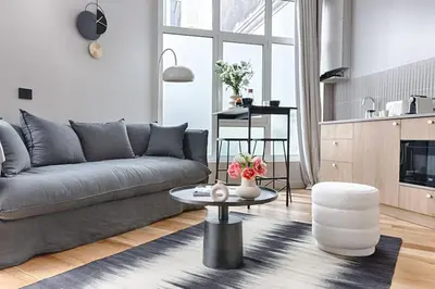 Coin salon dans l'établissement Luxury Studio 2P - Marais - Bastille