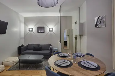 Coin salon dans l'établissement Apartment Center of Paris by Studio prestige