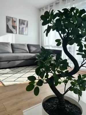 Coin salon dans l'établissement Bel appartement près du métro