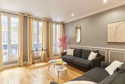 Coin salon dans l'établissement Apartment Opéra by Studio prestige