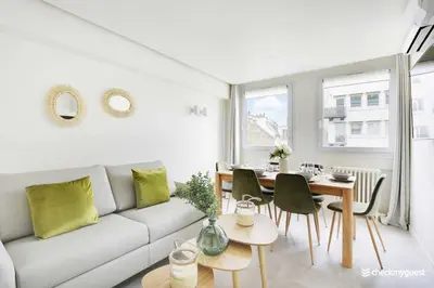 Coin salon dans l'établissement Residence Champs Elysees - Ponthieu