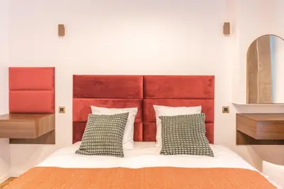 Un ou plusieurs lits dans un hébergement de l'établissement Charming and Cosy apartment for 4 guests- Fecamp