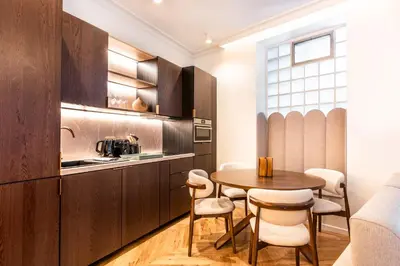 Cuisine ou kitchenette dans l'établissement Charming and Cosy apartment for 4 guests- Fecamp
