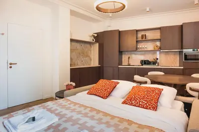 Cuisine ou kitchenette dans l'établissement Charming and Cosy apartment for 4 guests- Fecamp