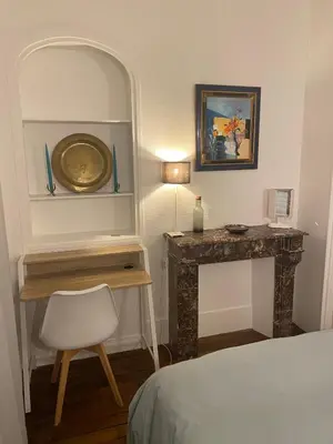 Un ou plusieurs lits dans un hébergement de l'établissement Homy and Cosy private flat - Paris