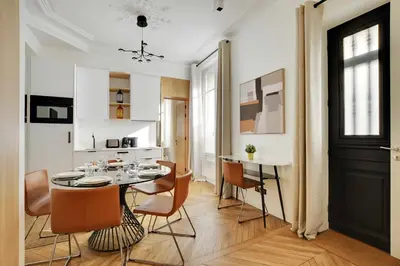 Coin salon dans l'établissement Welcoming apt - 3BR-6P - Tour Eiffel