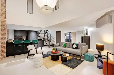 Coin salon dans l'établissement Luxury apartment 4 BEDR - Sacré Coeur Montmartre