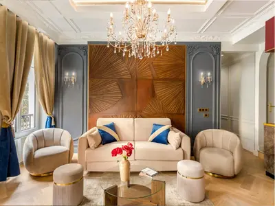 Coin salon dans l'établissement Merveil - Luxury Suite - Louvre - Palestro