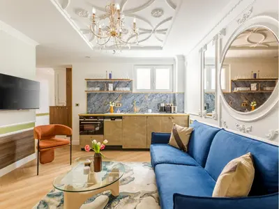 Coin salon dans l'établissement Merveil - Luxury Suite - Notre Dame - Boulangers