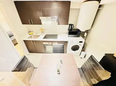Cuisine ou kitchenette dans l'établissement Great flat in center of Paris