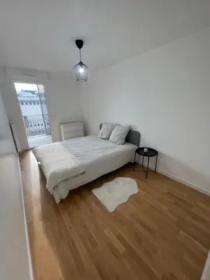 Un ou plusieurs lits dans un hébergement de l'établissement appartement 4 pièces spacieux grande terrasse