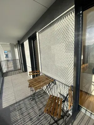 Balcon ou terrasse dans l'établissement appartement 4 pièces spacieux grande terrasse
