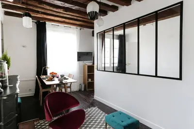 Coin salon dans l'établissement Paris, Bastille, Style atelier d artiste