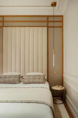 Un ou plusieurs lits dans un hébergement de l'établissement Appartement Luxe et Rénové - Champs-Élysées