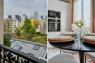 Cuisine ou kitchenette dans l'établissement Apartment La Défense by Studio prestige