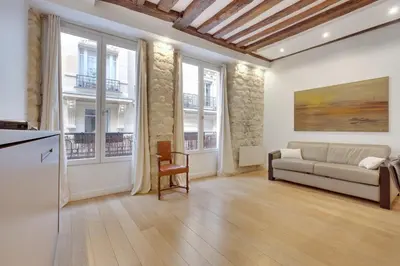 Coin salon dans l'établissement Marais - Appartement Parisien pour 5 personnes