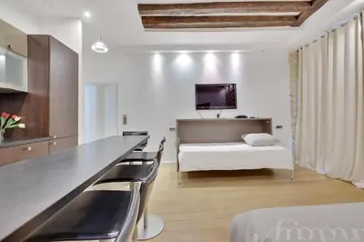 Télévision ou salle de divertissement dans l'établissement Marais - Appartement Parisien pour 5 personnes