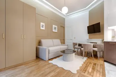 Coin salon dans l'établissement MyKeypers Luxury Parisian Flat - Heart of Paris