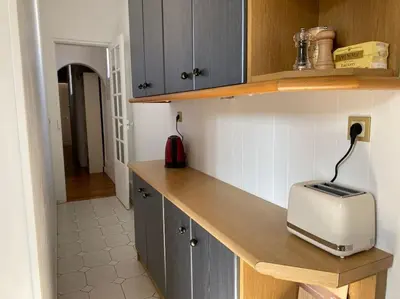 Cuisine ou kitchenette dans l'établissement Mytripinparis - Large and Sunbathed 1Br - close to the Eiffel Tower