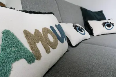 Coin salon dans l'établissement Duplex 4 pax- cour privée