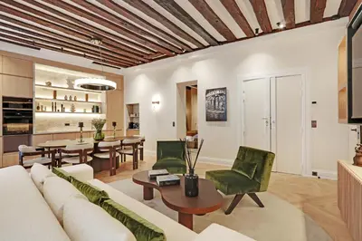 Cuisine ou kitchenette dans l'établissement TheLander - Serviced Apartment in Saint-Germain-des-Prés