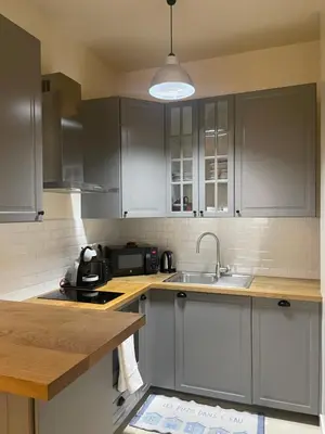 Cuisine ou kitchenette dans l'établissement Chemin Vert