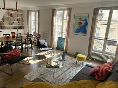 Coin salon dans l'établissement South Pigalle - 2 bedrooms luxury flat