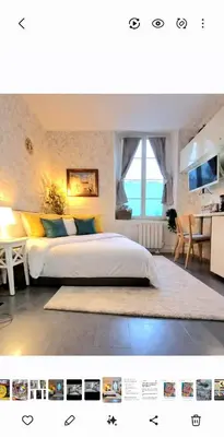 Un ou plusieurs lits dans un hébergement de l'établissement Clara Lovely studio in the Heart of Marais