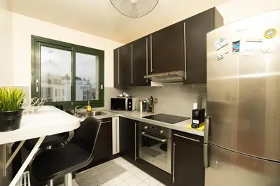 Cuisine ou kitchenette dans l'établissement Studio cosy - Asnières