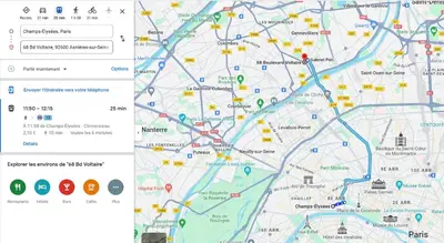 Plan de l'établissement Studio cosy - Asnières