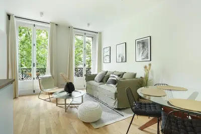 Coin salon dans l'établissement Apartment Center of Paris by Studio prestige