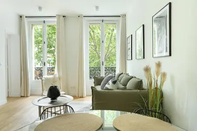 Coin salon dans l'établissement Apartment Center of Paris by Studio prestige
