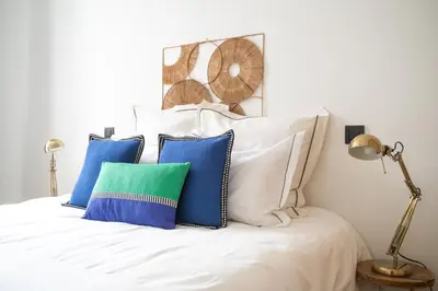 Un ou plusieurs lits dans un hébergement de l'établissement PorteMaillot & La Défense 4 Bedroom 10 people