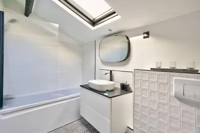 Cuisine ou kitchenette dans l'établissement Splendide T2 à proximité du Parc Georges Brassens