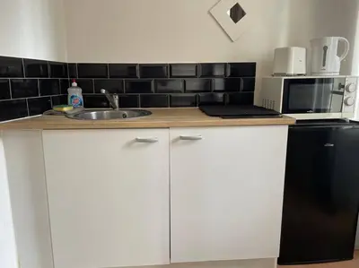 Cuisine ou kitchenette dans l'établissement Studio Paris 14