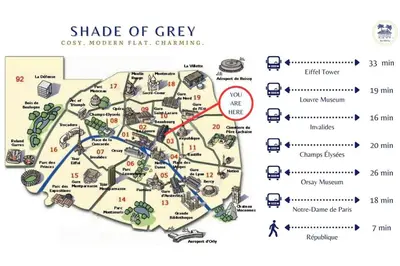 Plan de l'établissement Le Shade of Grey - Studio Cosy - by Mon Petit Faré