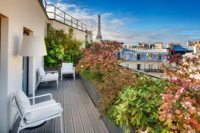 Balcon ou terrasse dans l'établissement Le Cinq Codet