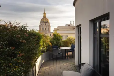 Balcon ou terrasse dans l'établissement Le Cinq Codet