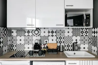 Cuisine ou kitchenette dans l'établissement Lys : Cocon Douillet proche Métro