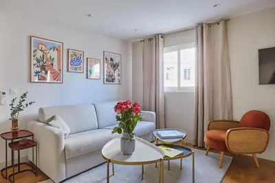 Coin salon dans l'établissement Apartment Center of Paris by Studio prestige