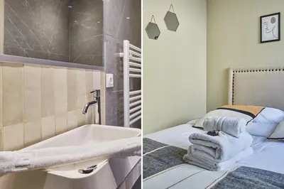 Salle de bains dans l'établissement Apartment Center of Paris by Studio prestige