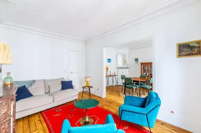 Coin salon dans l'établissement GuestReady - Douceur Parisienne dans le 15e arr.