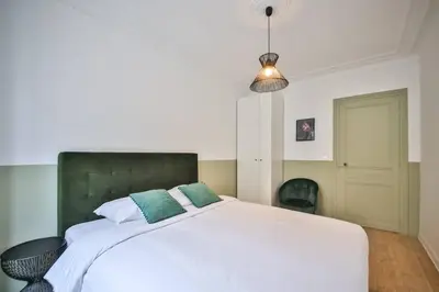 Un ou plusieurs lits dans un hébergement de l'établissement 3D#Appart 6Pers#2 Chambres#Commerce#Paris 15#AC