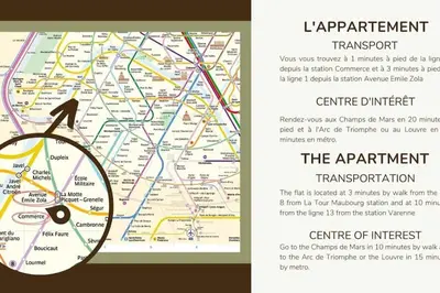 Plan de l'établissement 0#Appart 4Pers#1 Bedroom#Paris 15#Commerce#AC