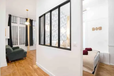 Un ou plusieurs lits dans un hébergement de l'établissement MONTMARTRE, Gare de l'EST, suite 1 chambre 2 à 4P