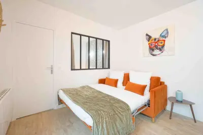 Un ou plusieurs lits dans un hébergement de l'établissement GRAND BOULEVARD, OPÉRA, suite 1 chambre 2 à 4P