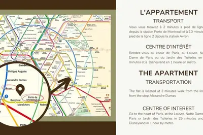 Plan de l'établissement 11.Appart 4Pers#1 Bedroom #Père Lachaise #Nation