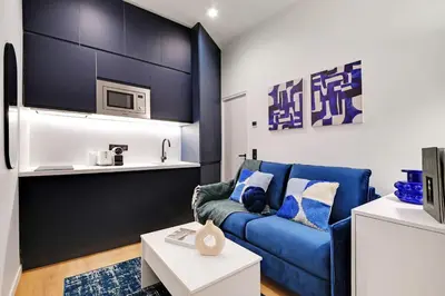Coin salon dans l'établissement Charmant studio 1BR-2P - Passy - Auteuil